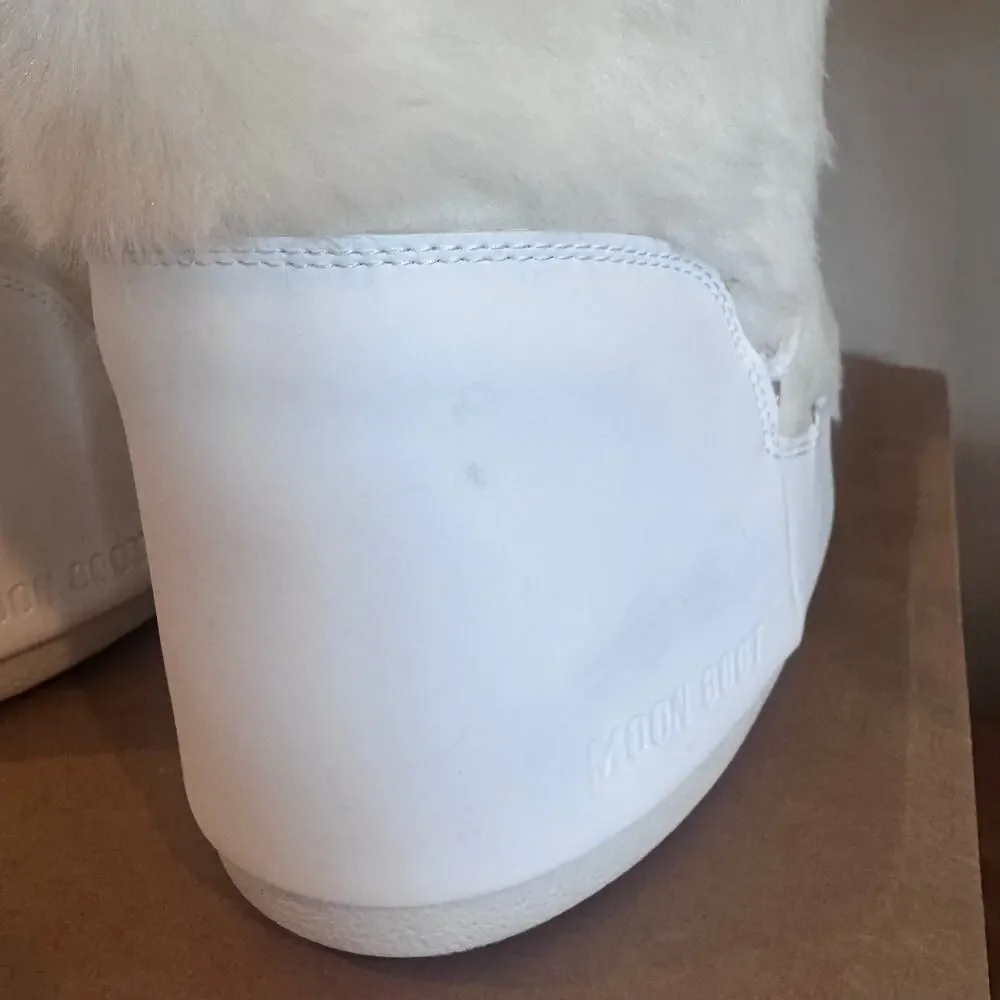 Moon Boot Icon Faux Fur Boots Optical White US 9/10 EU 39/41